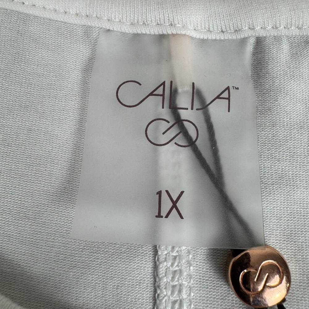 CALIA Everyday Shirttail Tank Pure White Womens Plus 1X - Picture 6 of 12